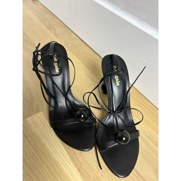 Cult Gaia Karina Heel Black 36 Ball Heels - Picture 3 of 7